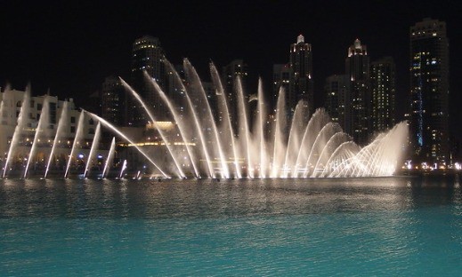 Dubai Fountain at night